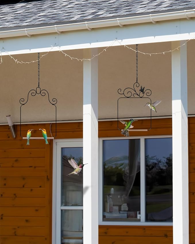 PACETAP Hummingbird Swings and Perches Metal Frame 4 Pack, Wild Bird Swing - Image 6