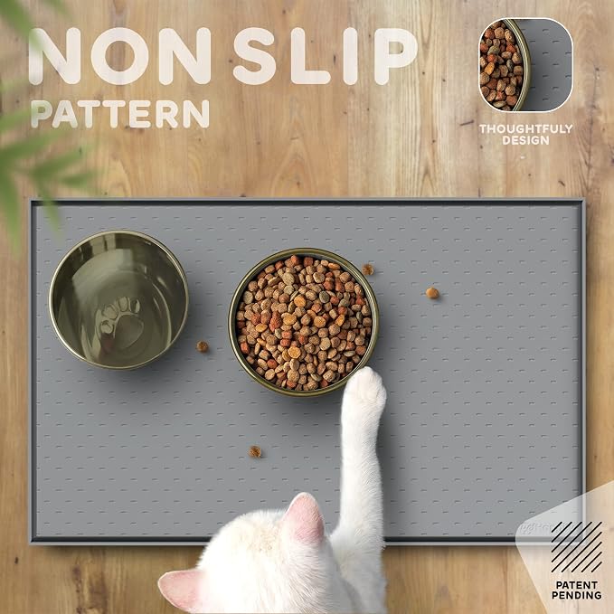 Dog Food Mat - Raised Edges Dogs Mat - Image 4