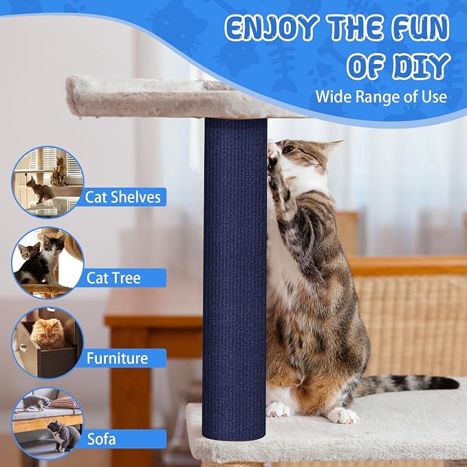 Climbing Cat Scratcher Mat Trimmable Cat Scratching Post Carpet Self Adhesive - Image 6