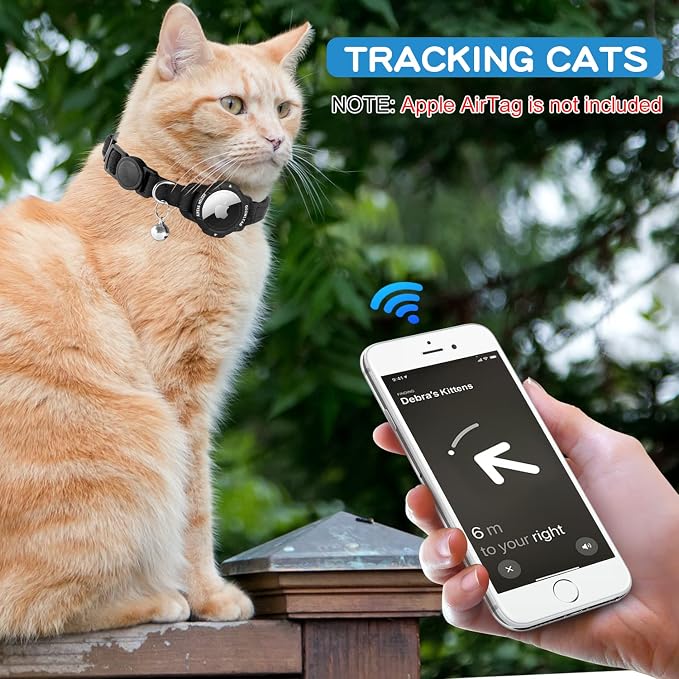 Luminous AirTag Cat Collar Breakaway, OUCWLTAG GPS Cat Collar - Image 5