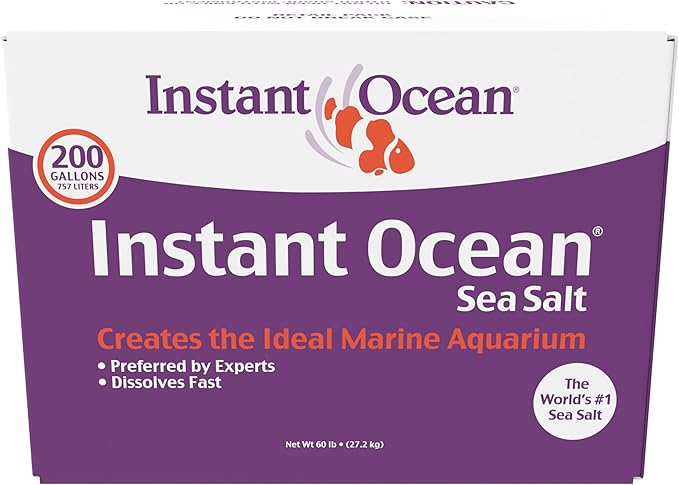 Instant Ocean Sea Salt for Marine Fish Tank Aquariums, Nitrate & Phosphate-Free by Instant+Ocean