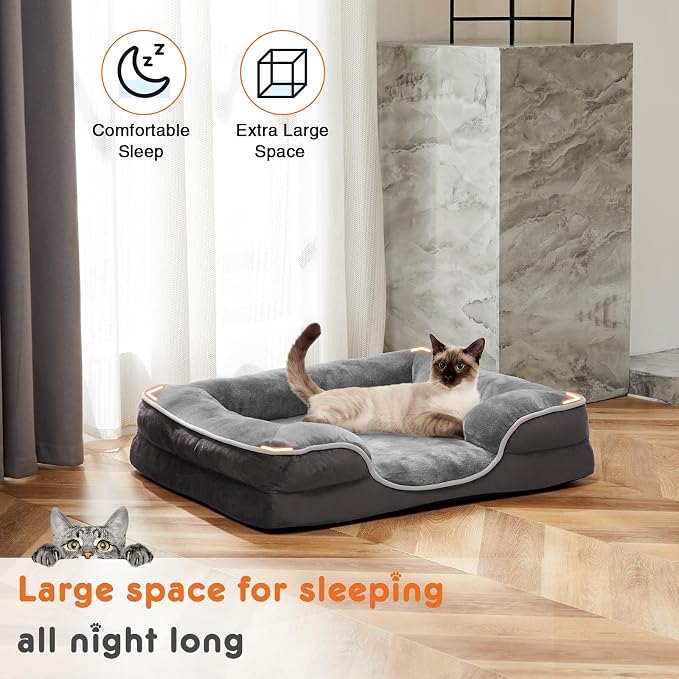 Sweetcrispy Orthopedic Dog Bed, XL Large Memory Foam Puppy Cat Bed - Image 2