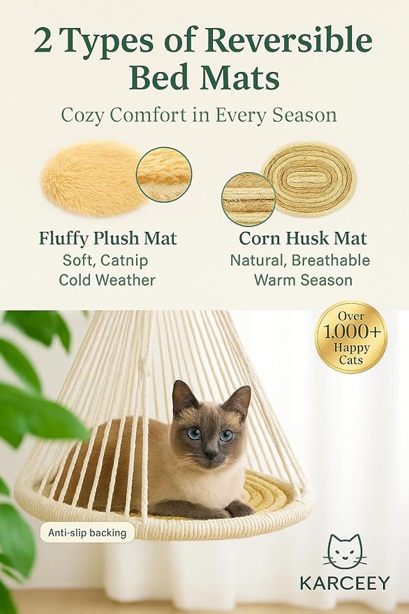 KARCEEY Macrame Cat Hammock - Image 7