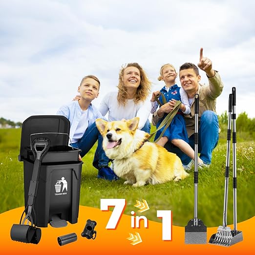 20L Dog Poop Trash Can Outside - Image 2