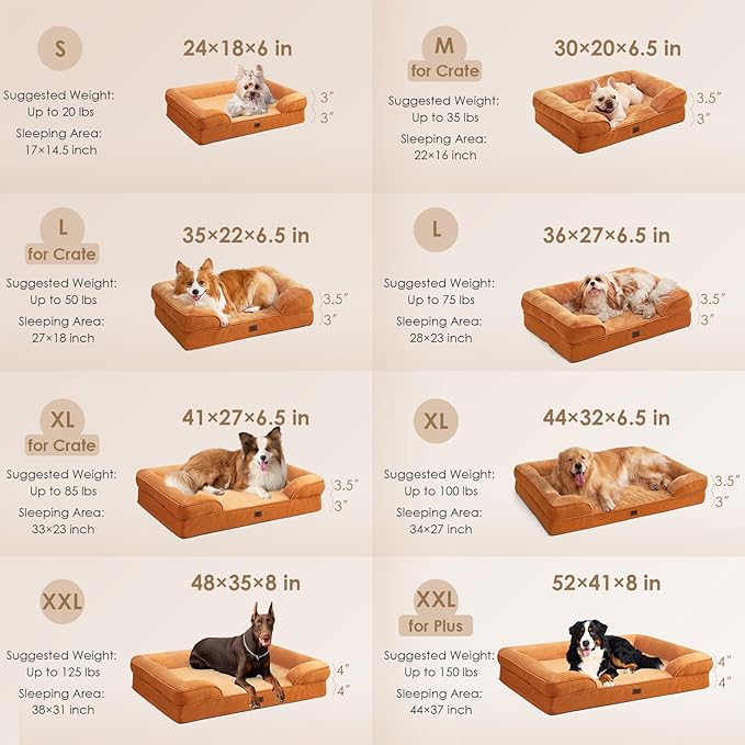 EHEYCIGA Orthopedic XL Dog Beds, Waterproof Memory Foam Dog Bed - Image 2