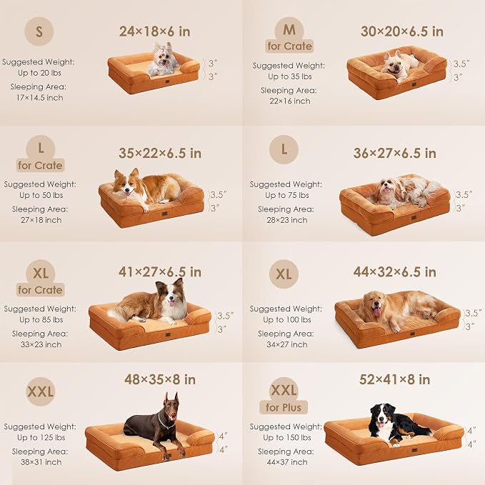 EHEYCIGA Orthopedic Dog Beds for Large Dogs, Waterproof Memory Foam Large Dog - Image 2