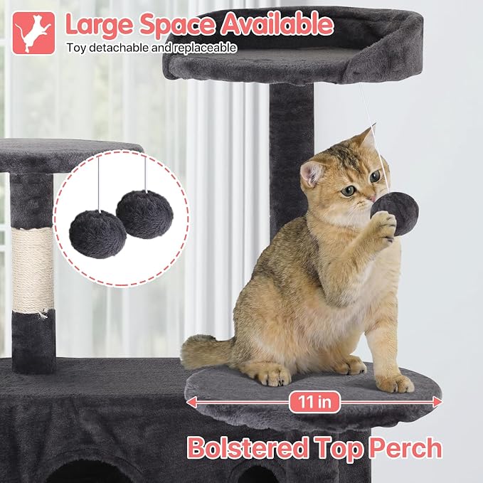 70in Cat Tree Cat Climbing Tower - Image 3