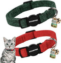 Cat Collar, 2 Pack Holiday Cat Collars Breakaway by DOGWONG