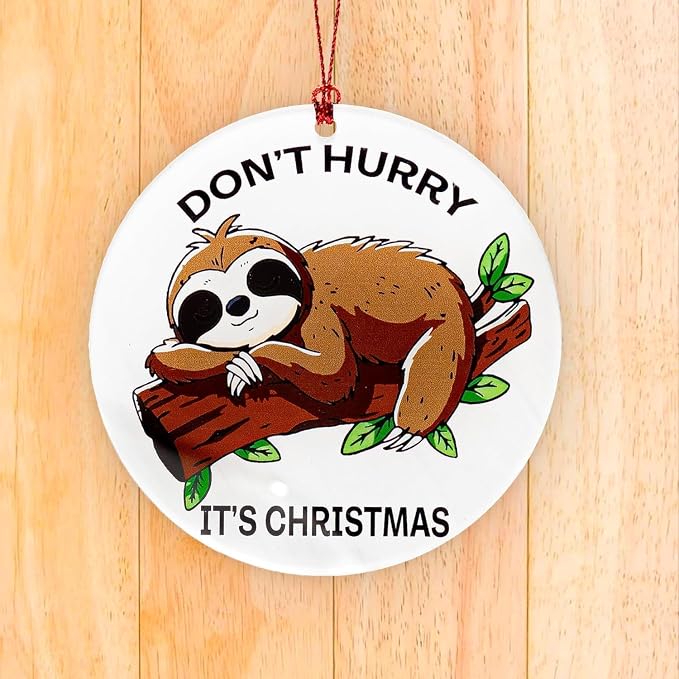 Sloth Ornament, Sloth Gifts for Women, Christmas Ornament 2025 Funny Lazy - Image 2