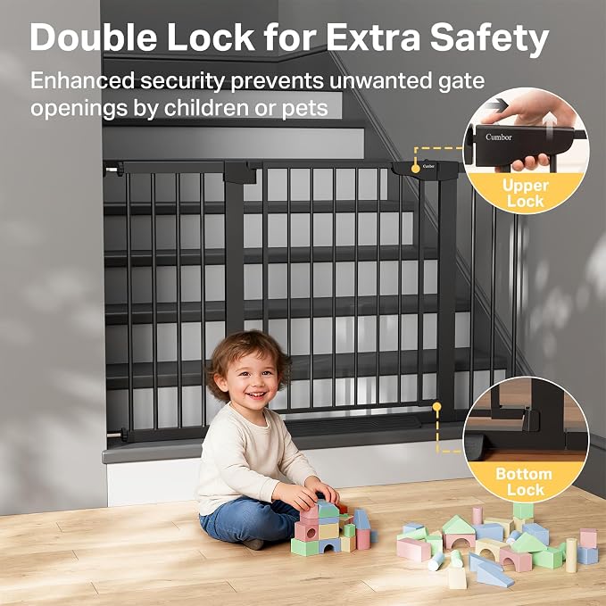 Cumbor 2 Pack 29.7"-51.5" Extra Wide Baby Gate - Image 4