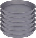 6 Pack Planter Saucer Tray Gray, 4 6 8 10 12 13 15 17 19 inch Pot Saucers by Bleuhome
