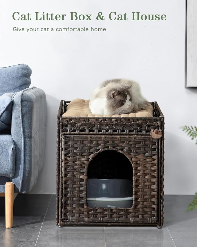 Cat Litter Box Enclosure Furniture, Hidden Litter Box - Image 2