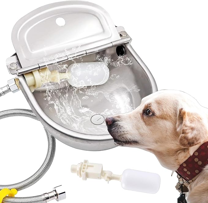 Automatic Dog Water Bowl Dispenser Large Size Pet Waterer Feeder by AKUATUZ