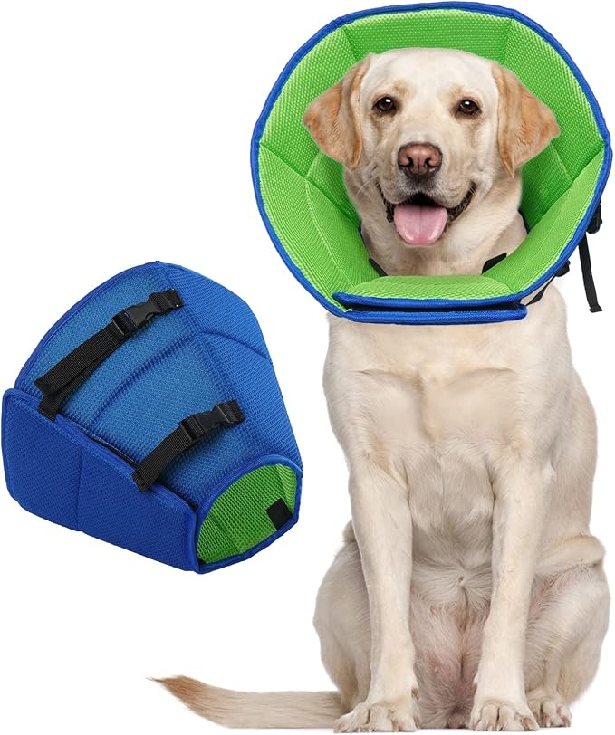 Dog Cone Collar After Surgery for Large Dogs, Adjustable Soft Cone for Dogs to by LETSQK