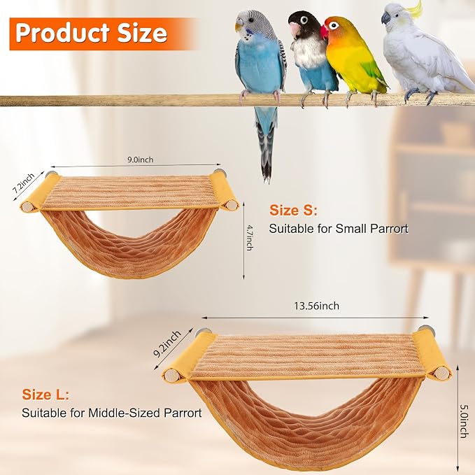 BWOGUE Winter Warm Bird Nest Bed Hanging Hammock Snuggle Hut Parrot House Tent - Image 2