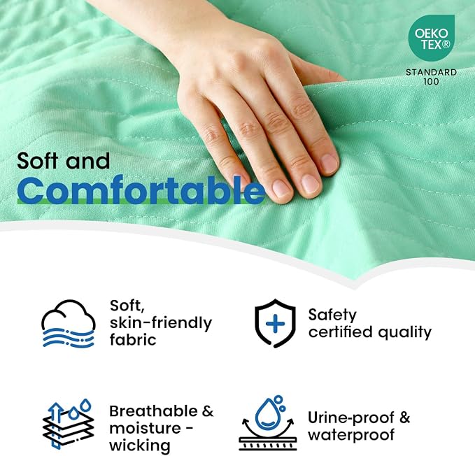 Noovirum® Washable Underpads 34"x36" -Reusable Incontinence Pads - Image 4