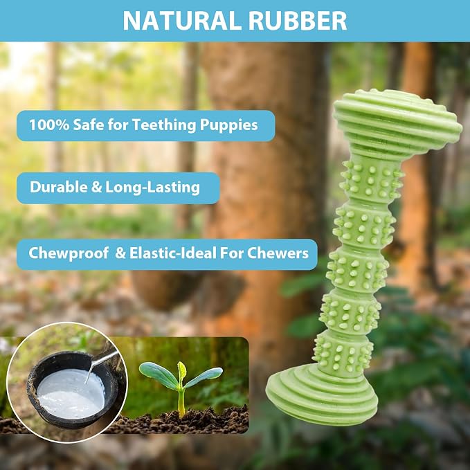 3-Pack Puppy Chew Toys for Teething Relief – Soft & Durable Rubber Toys for - Image 6