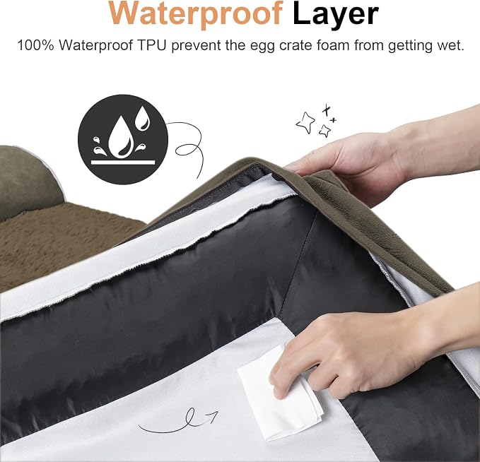 Large Dog Bed Orthopedic Washable: Jumbo Dog Bed Bolster Extra Large Dogs Egg - Image 4