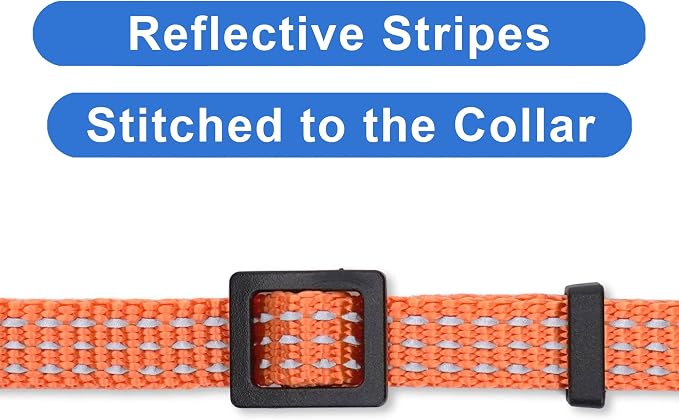 Pawtitas Reflective Orange Cat Collar - Image 4