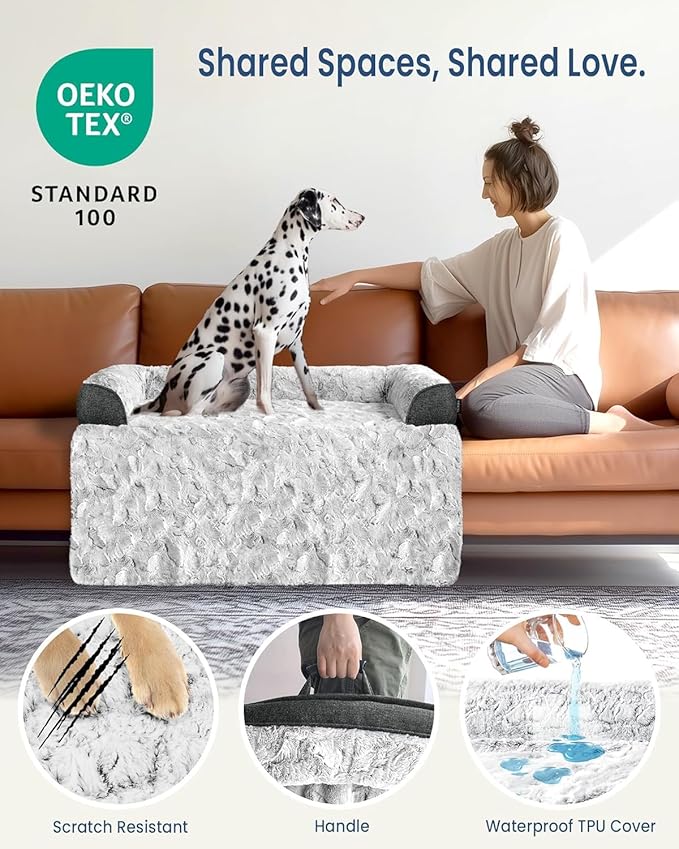 Calming Extra Large Dog Bed for Couch, 53 x 39.3 inch Removable Couch Cover for - Image 3