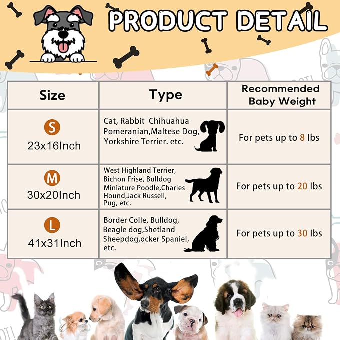 Rezutan Dog Blankets for 3 Pack Medium Blanket Cat Soft Fuzzy Blankets Washable - Image 4