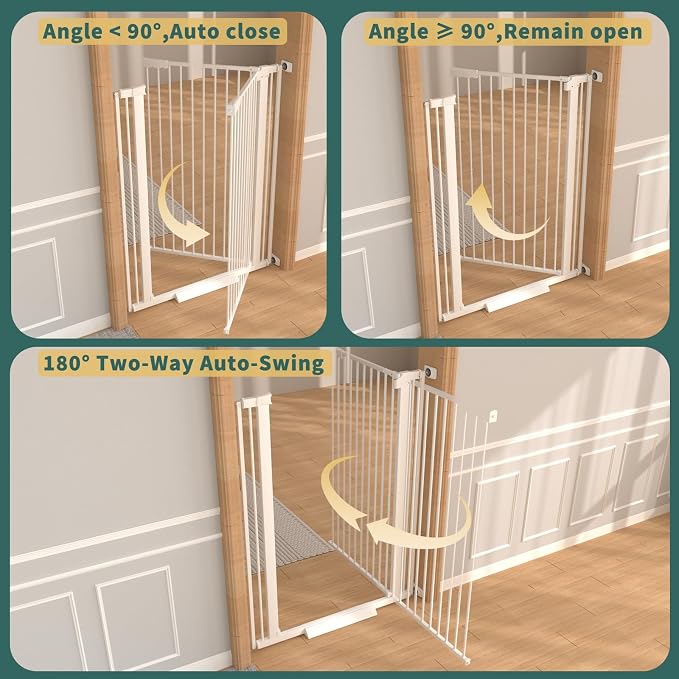 40.55" Tall, 69.48-77.36 Inch Wide, 1.37" Ultra Narrow Spacing Dog Pet Baby - Image 9
