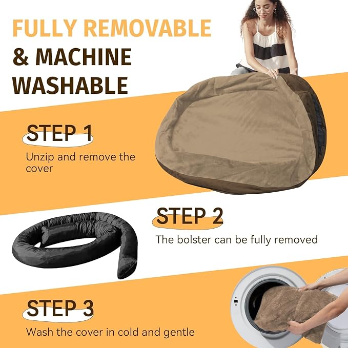 Orthopedic Washable Large Dog Bed: Cooling Dog Bed - Image 5