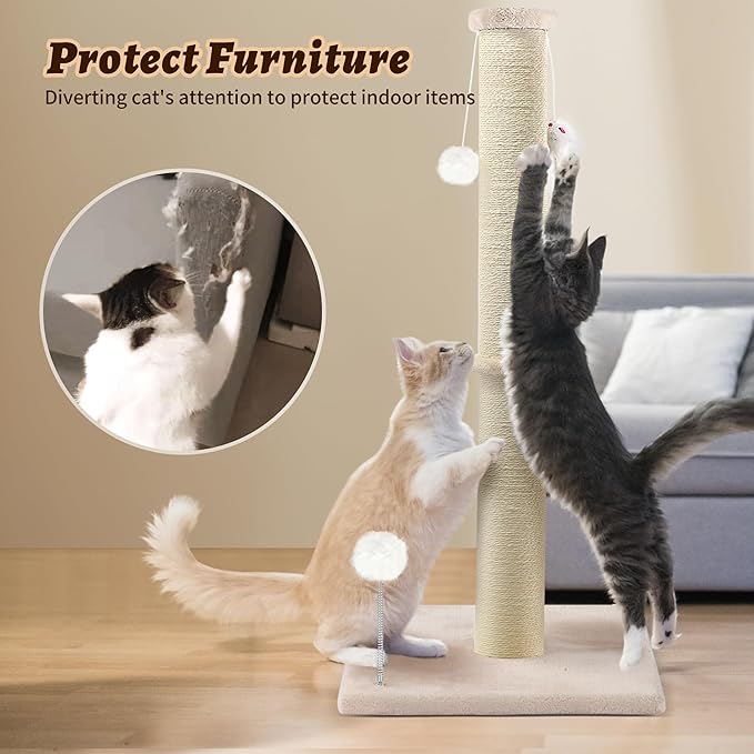 36 Inch Tall Cat Scratching Post – Sisal Cat Scratcher - Image 5