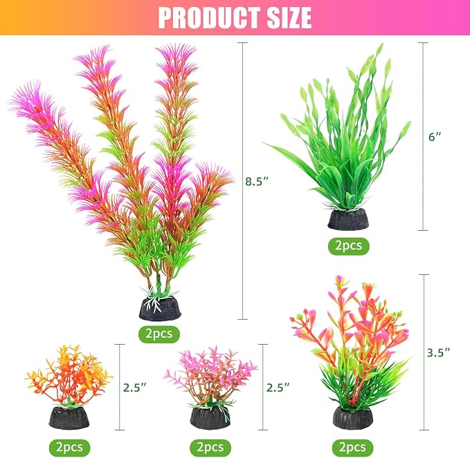 AQUANEAT Artificial Fish Tank Plants, Aquarium Decorations - Image 2