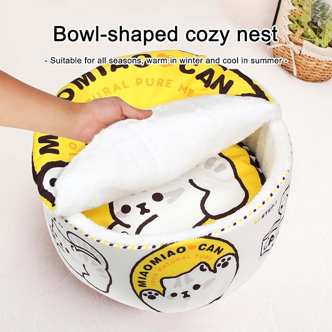 寵幸 Ramen Noodle Dog & Cat Bed, Keep Warm and Super Soft Creative Pet Nest - Image 3