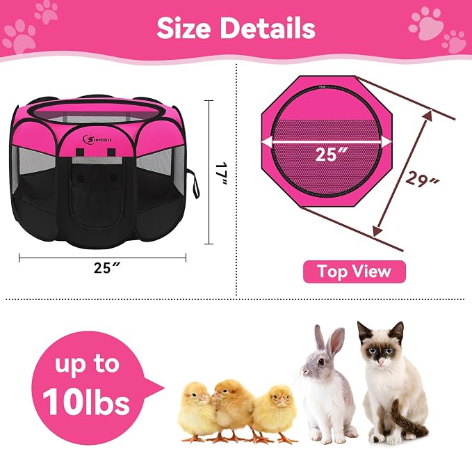 Dog Playpen, Puppy Pet Playpens Indoor - Image 6