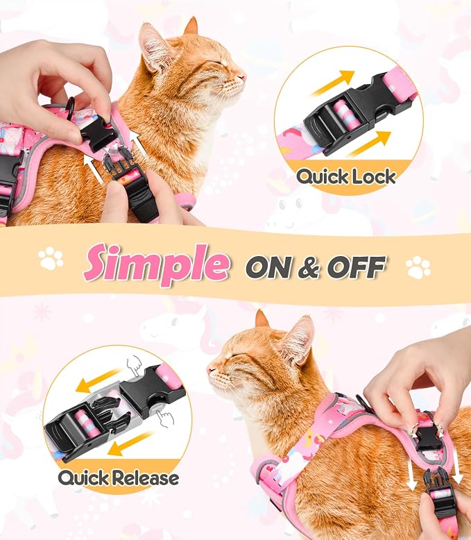 Halypet Cat Harness and Leash Set Cute Escape Proof Vest Harness - Image 6