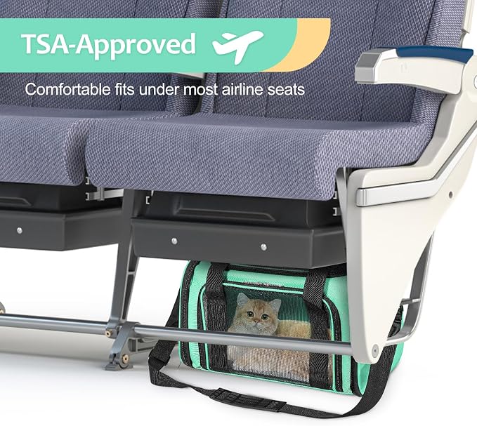 Discala Cat Dog Carrier Up to 15 Lbs TSA Airline Approved Pet Carrier - Image 3