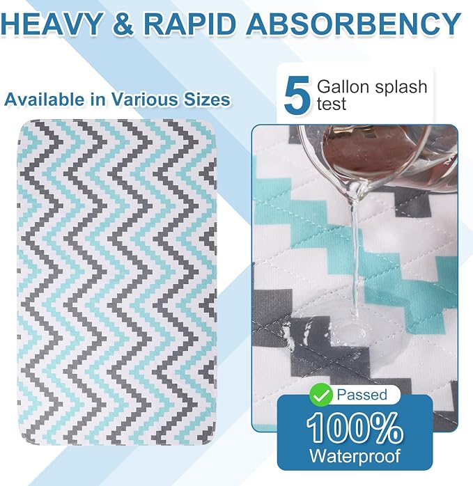 OUTCREATOR® Washable Bed Pads 34" x 56", Incontinence Mattress Protector - Image 2