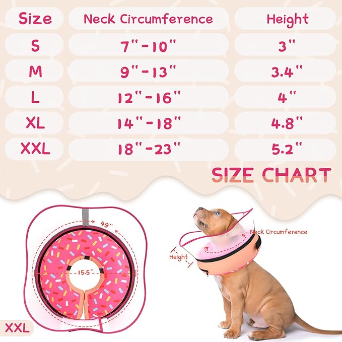 Supet Raised Inflatable Dog Cone Collar to Stop Licking, Soft Dog Cone - Image 6