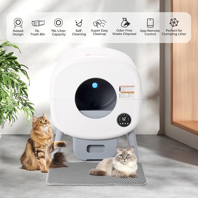 Self Cleaning Cat Litter Box: 76L Extra Large Automatic Litter Box - Image 7