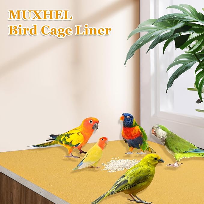 50 Pcs Gravel Liner Paper for Bird Cage, Easy Clean Pet Grinding Sandpaper for - Image 7