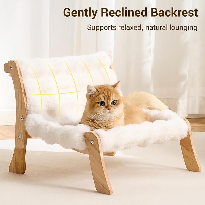 Solid Wood Cat Couch Bed for Indoor Cats, Modern Cat Sofa - Image 4