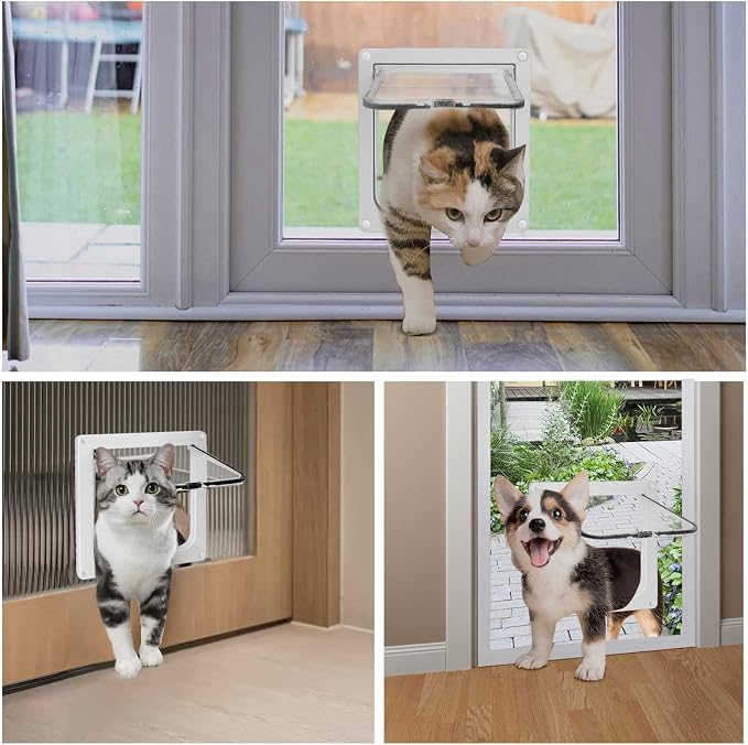 Thin Cat Door for Windows, Pet Doors and Sliding Door, Safety Pet Door - Image 6