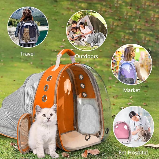 Cat Backpack Carrier Back Expandable Bubble Pet Carrier Backpack - Image 5