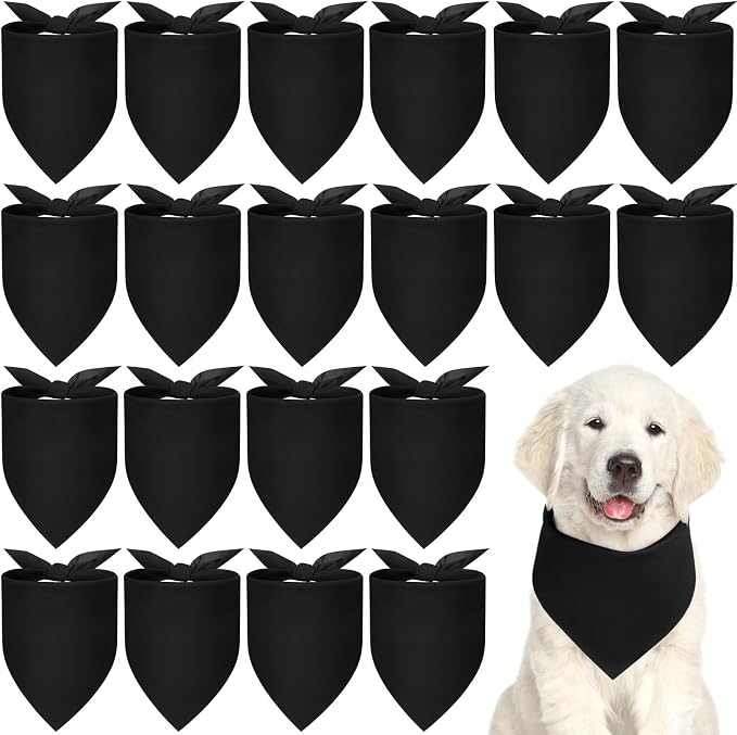 Abbylike 20 Pcs Sublimation Blank Dog Bandanas Plain Bandanas by Abbylike