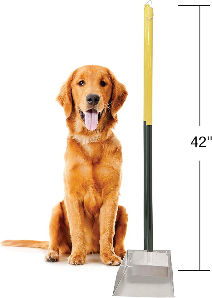 Four Paws Stainless Steel Long-Handled Dog Pooper Scooper Spade & Pan 2 Piece - Image 5