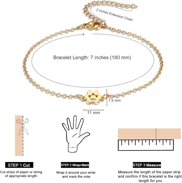 MeMeDIY Personalized Paw Print Bracelet - Image 6