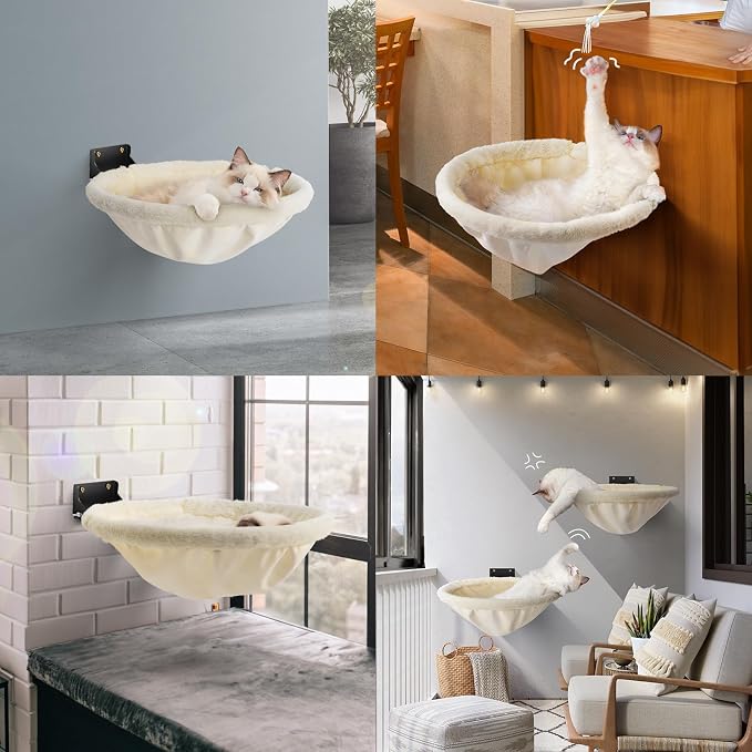 Cat Hammock Wall Mounted, Foldable & Stable Cat Beds- Breathable Cats Wall - Image 6