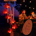 Solar Cardinal Wind Chimes Outdoor Solar Lights Cardinal Red Bird Windchimes by fasohere