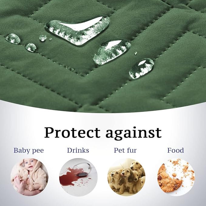 H.VERSAILTEX Reversible Loveseat Cover Furniture Protector Anti-Slip Water - Image 3