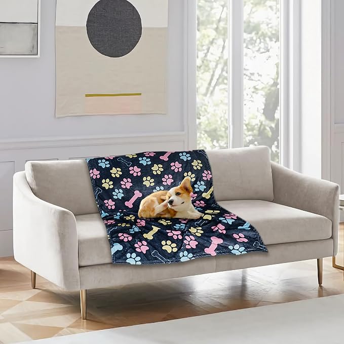 Dog Blankets for Large Dogs, Fuzzy Soft Pet Mat Throw Cover for Kennel Crate Bed - Image 4