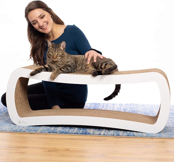 PetFusion Jumbo Cat Scratcher Lounge, and Hide100% Recyclable Cardboard Cat - Image 8