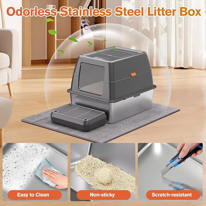 XXXL Stainless Steel Litter Box - Image 6