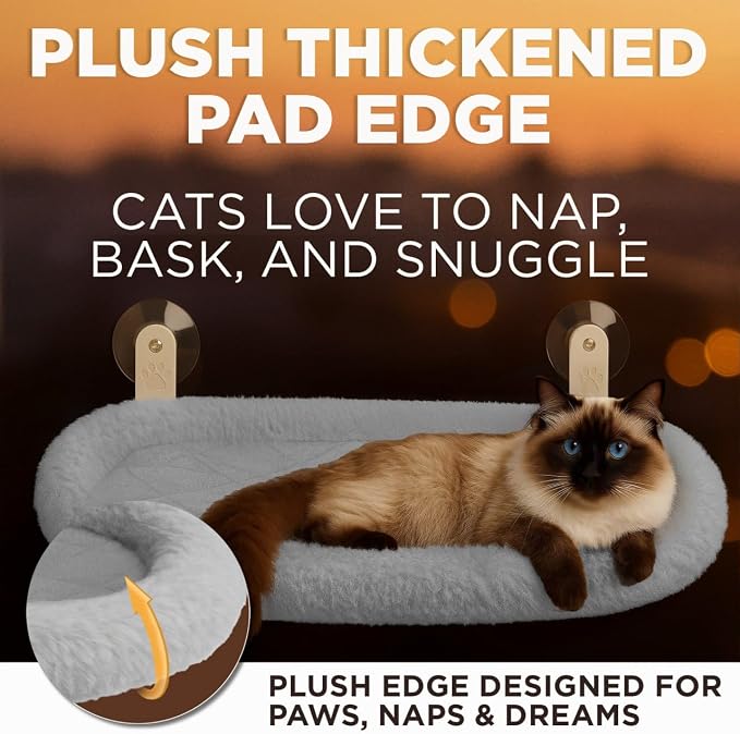 Cat Window Perch – Strong 6 Suction Cup Foldable Cat Hammock Bed - Image 4